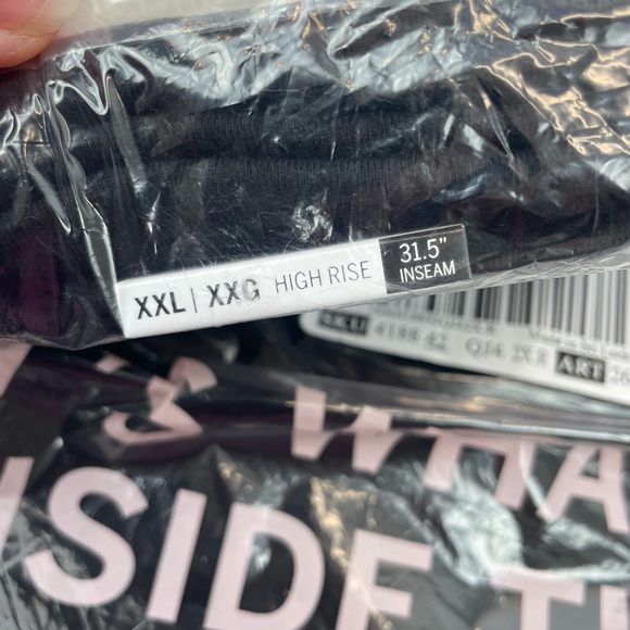 NWT Victoria's Secret PINK All Day Cotton Bling Foldover Flare Leggings, XXL - Picture 3 of 11